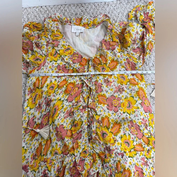 Cleobella Audrey Floral V-Neck Mini Dress size S - Picture 5 of 12